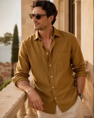 Sunset Resort Linen Shirt