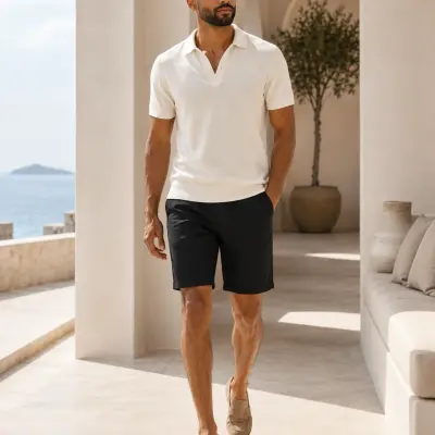 Regular-Fit Pure Linen Shorts