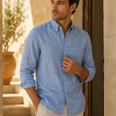 Premium Linen Long-Sleeve Shirt